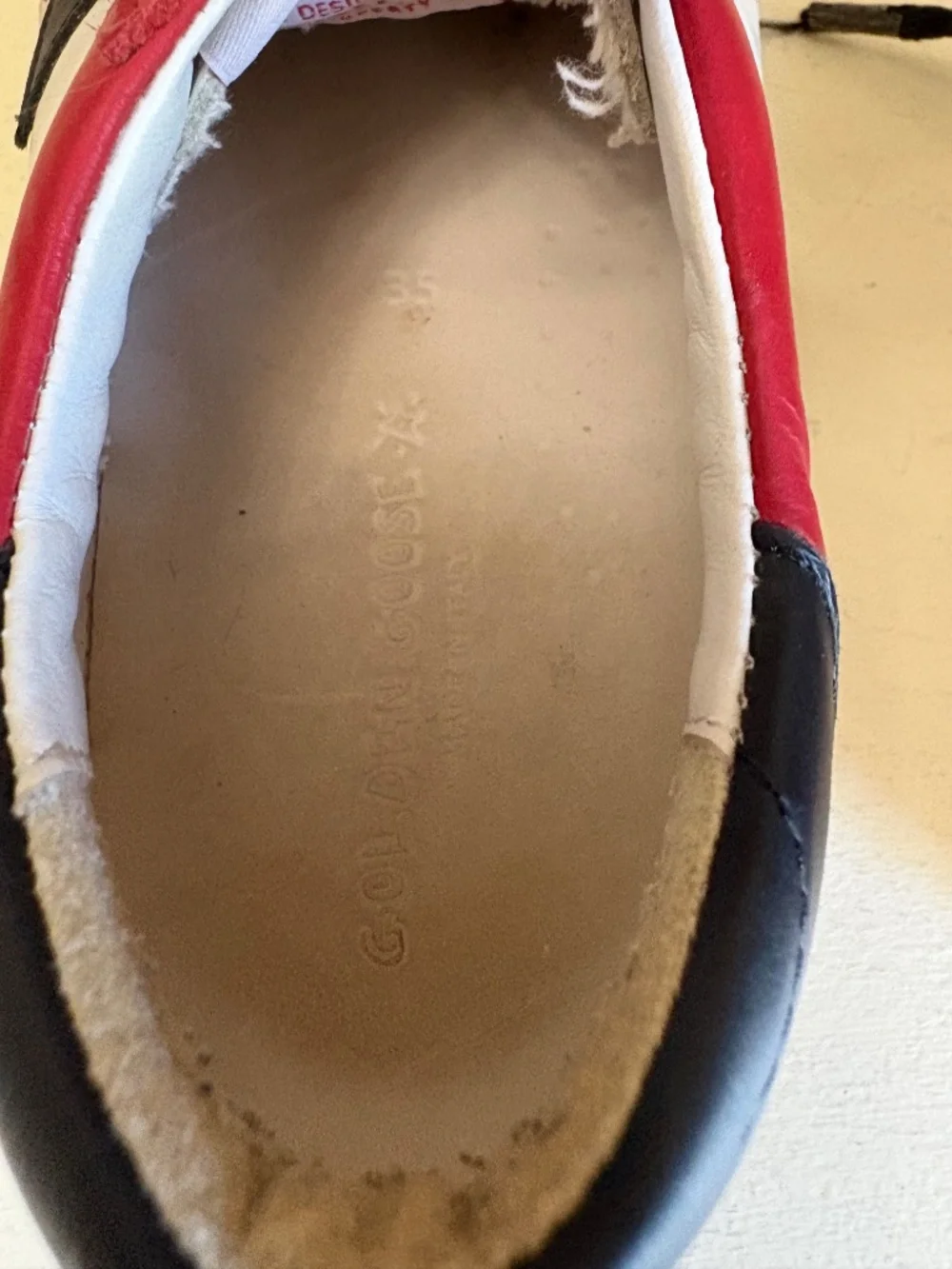 GOLDEN GOOSE May Sneakers Red White Black Size 35 -US sz 5 - Picture 6 of 13